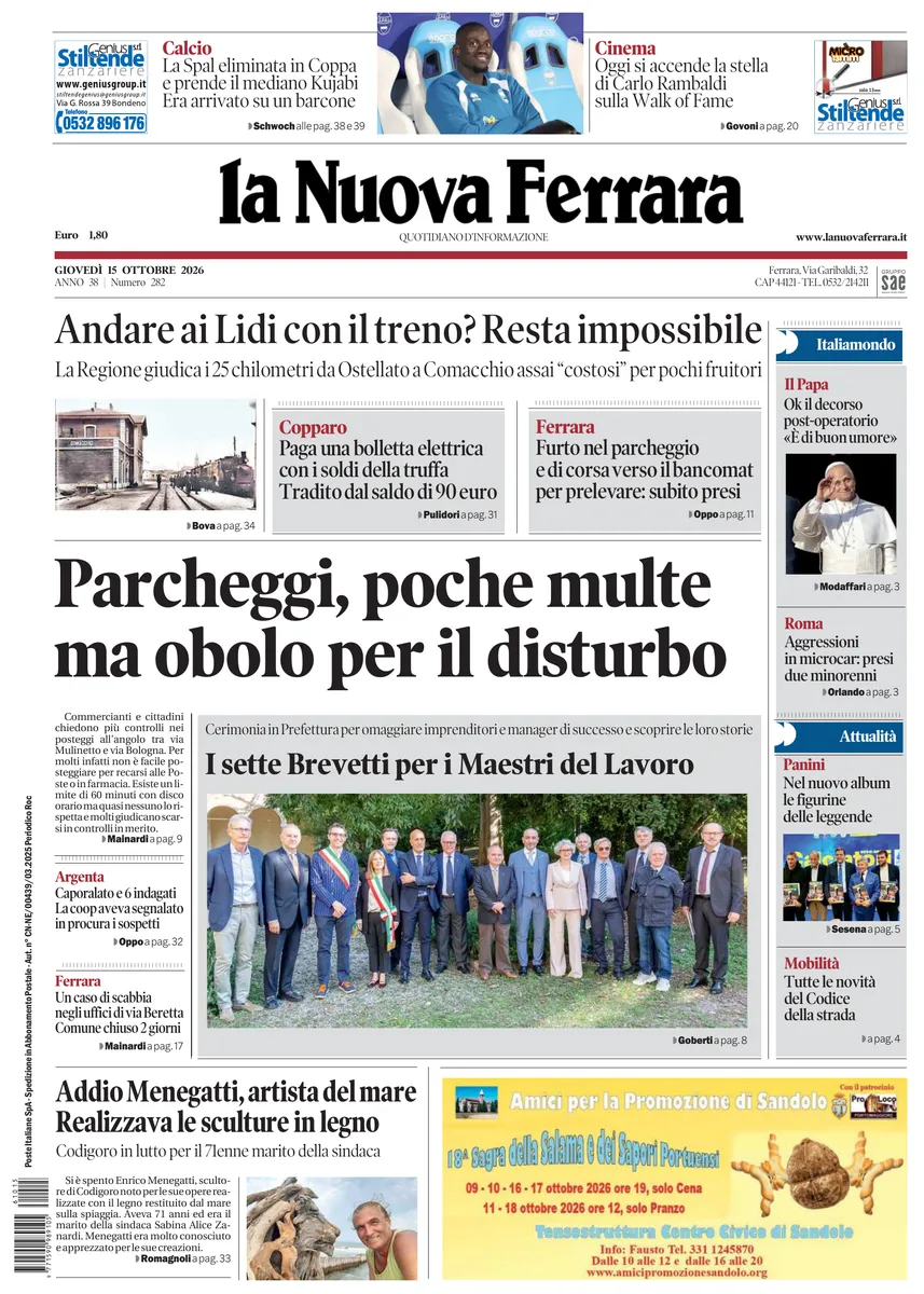 Prima-pagina-nuova ferrara-oggi-edizione-del-2026-10-15